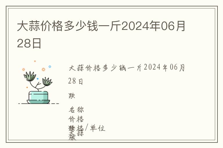 大蒜價格多少錢一斤2024年06月28日