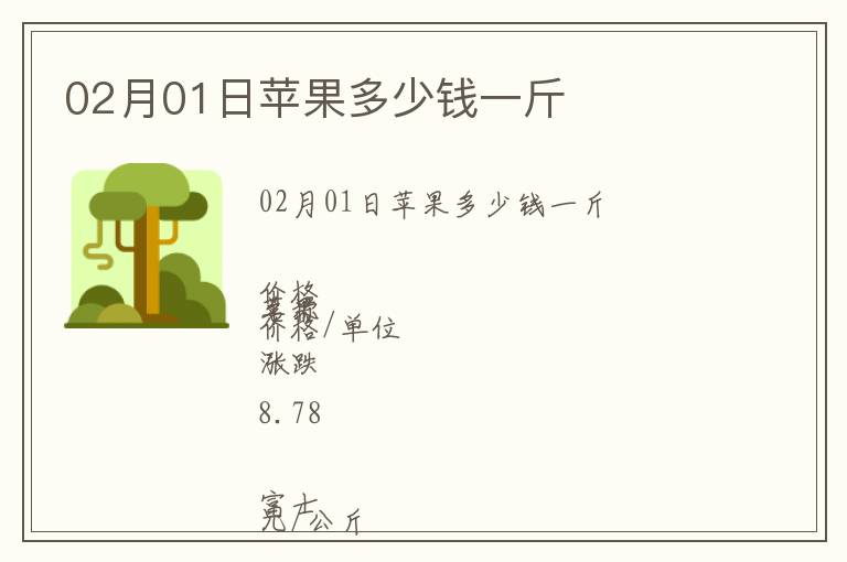 02月01日蘋果多少錢一斤